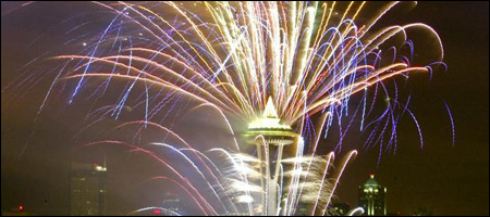 New Year's Eve in Seattle - fireworks